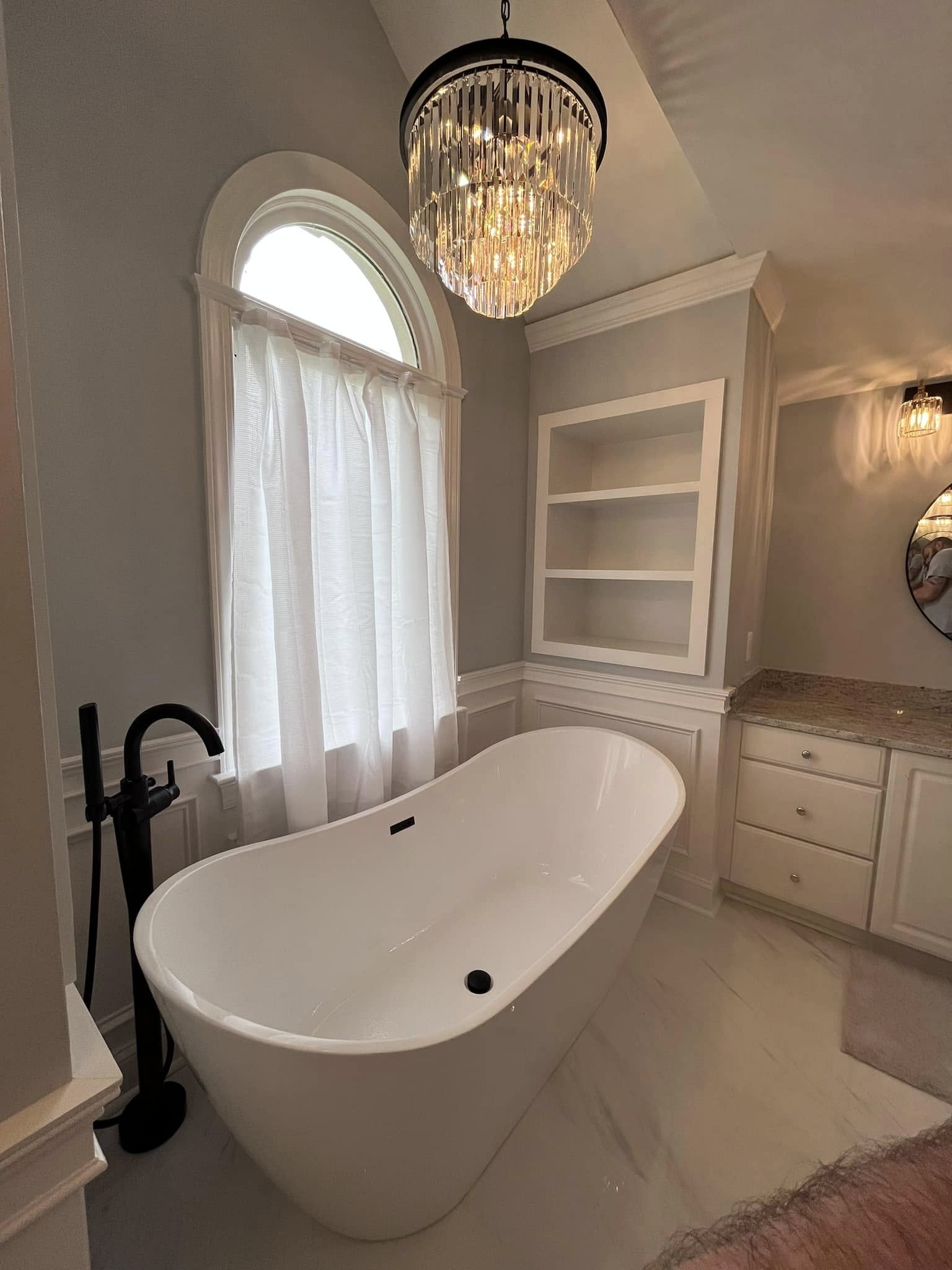 Tub Remodel w/ Built In Shelf